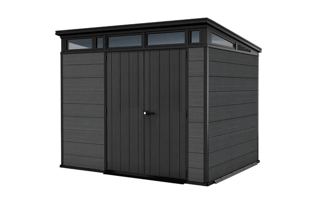 Cortina Graphite Large Storage Shed - 9x7 Shed - Keter US