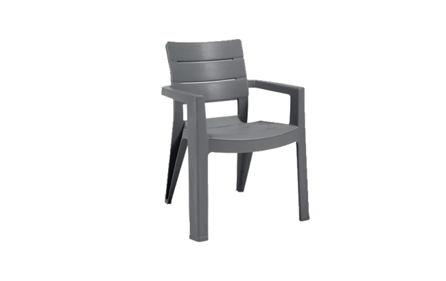 פינת אוכל איביזה- שולחן ו 4 כיסאות - אפור כהה