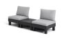 Salon de jardin Elements modulable 2 fauteuils et Table basse - Noir