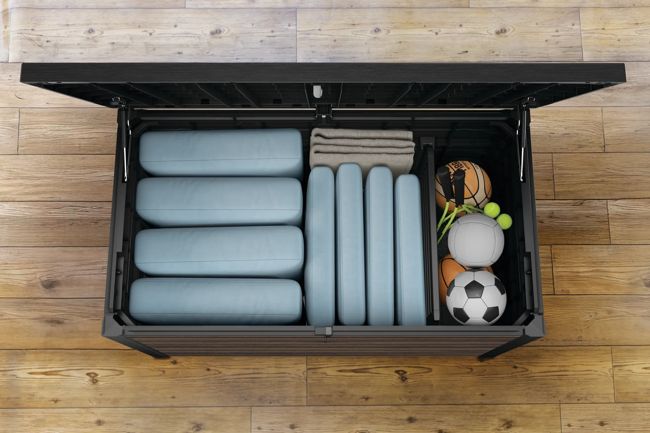 Ontario 870L Storage Box with Divider - Rosewood