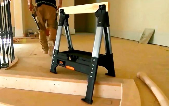 Lot de 2 tréteaux ajustables Lumberjack - Noir