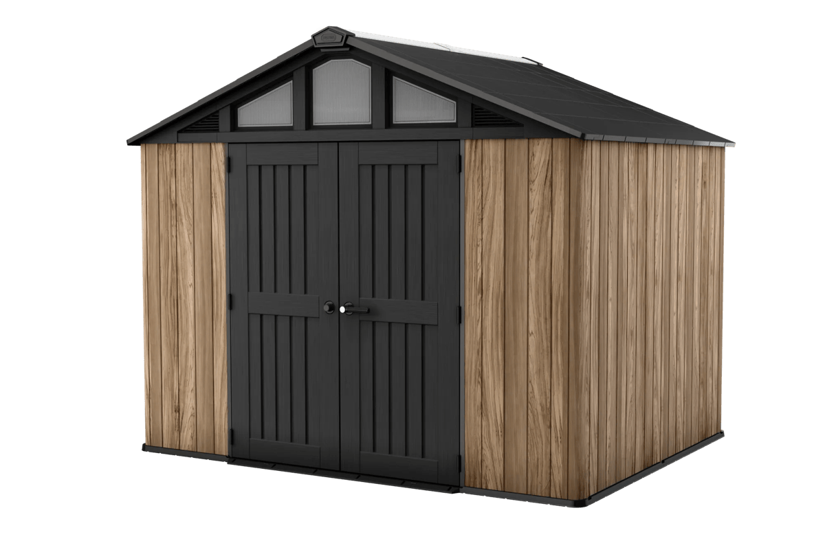 Cabanon de jardin Stronghold de 10 x 8 pi, brun de chêne – Keter Canada