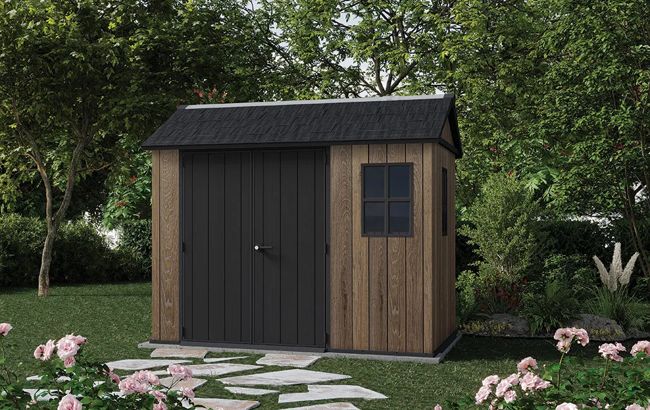 Apex 7.5x9 Storage Shed - חום אגוז