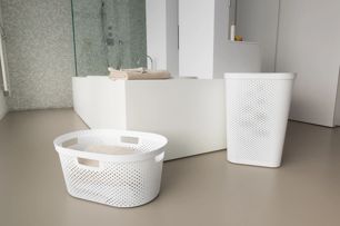 Infinity Dots Wasmand 40L - Wit - Wasmanden