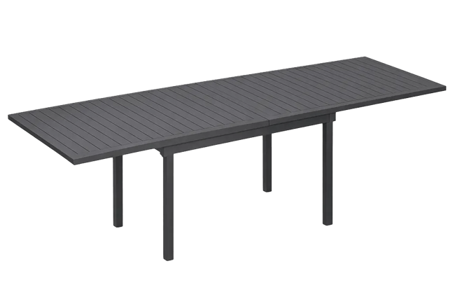 שולחן אלומיניום מדריד נפתח 140/280 - אפור גרפיט