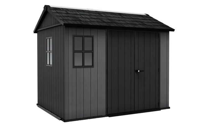 מחסן גינה ניוטון פלוס - 7.5x9 רחב - אפור