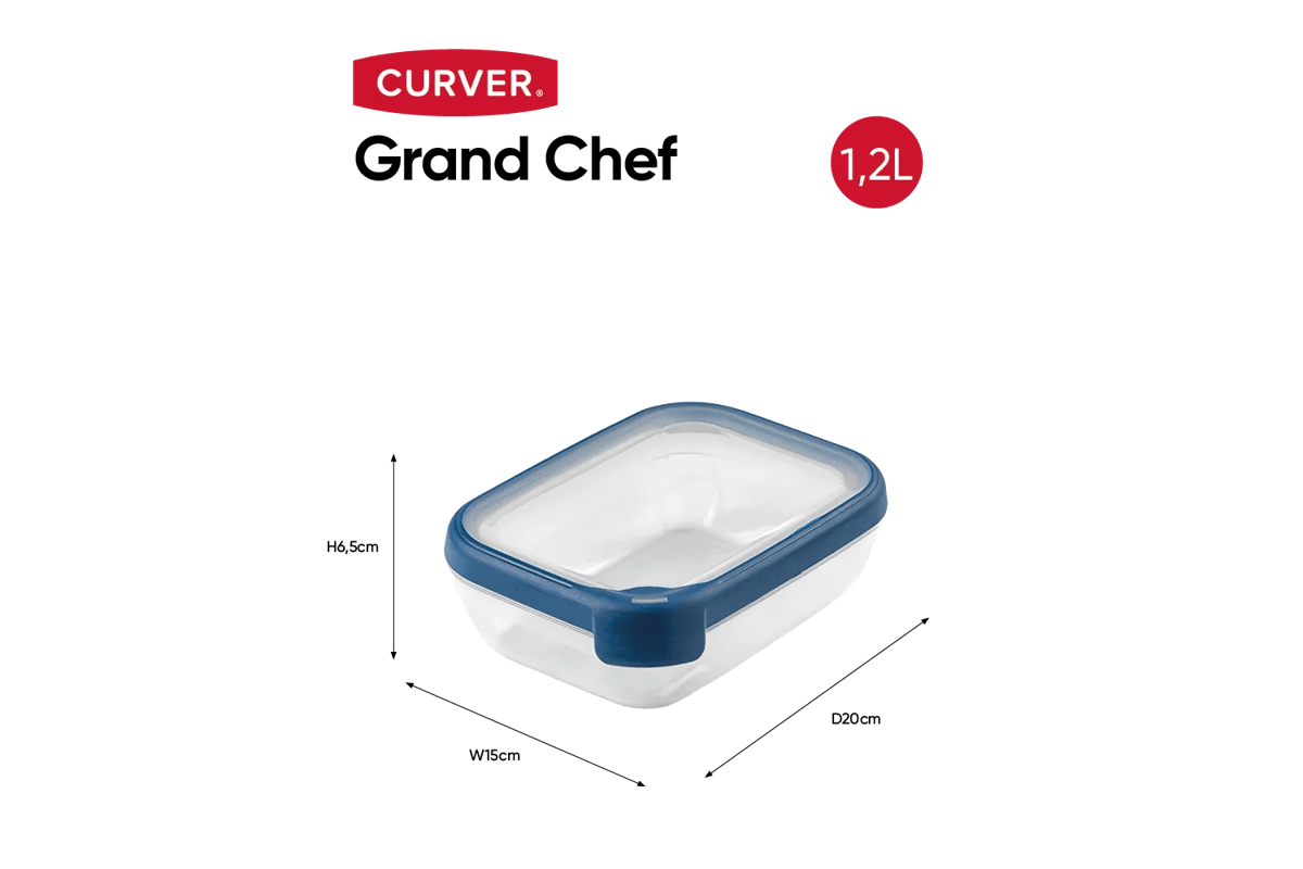 Grand Chef Vershoudbakje 1,2L - Transparant