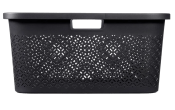 סל כביסה טרצו 47 ליטר - שחור - סלי כביסה