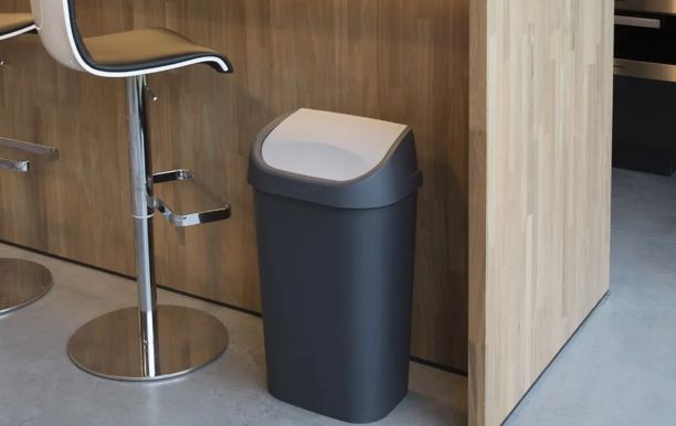 Mistral Swing Afvalbak 50L - Antraciet - Afvalemmers