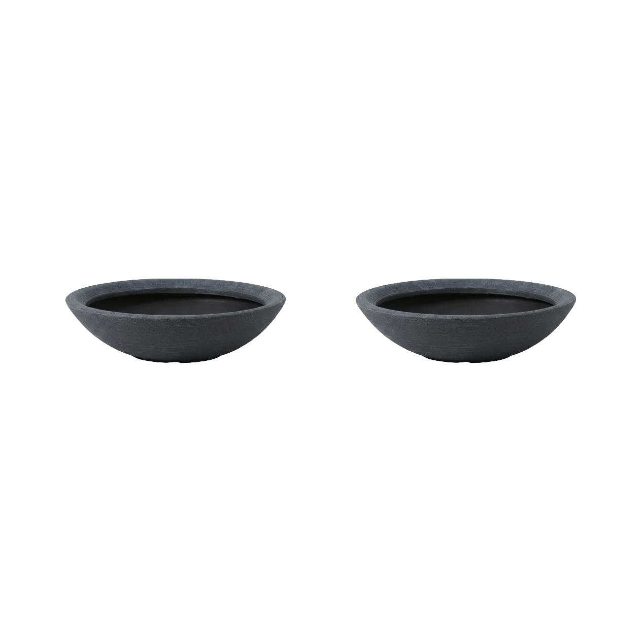 Varese Low Bowl Planter 60cm Set of 2 - Millstone Grey