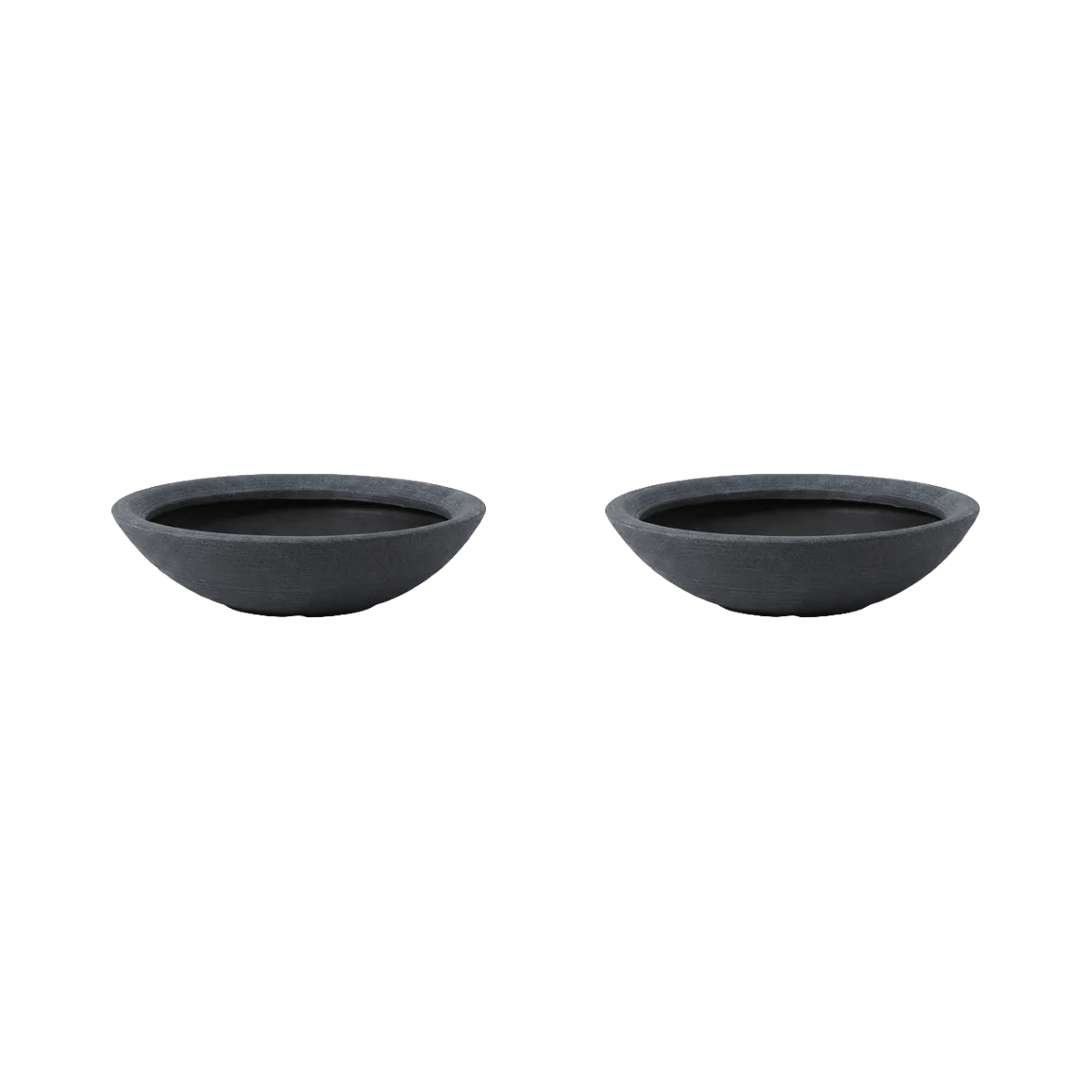 Varese Low Bowl Planter 60cm Set of 2 - Millstone Grey