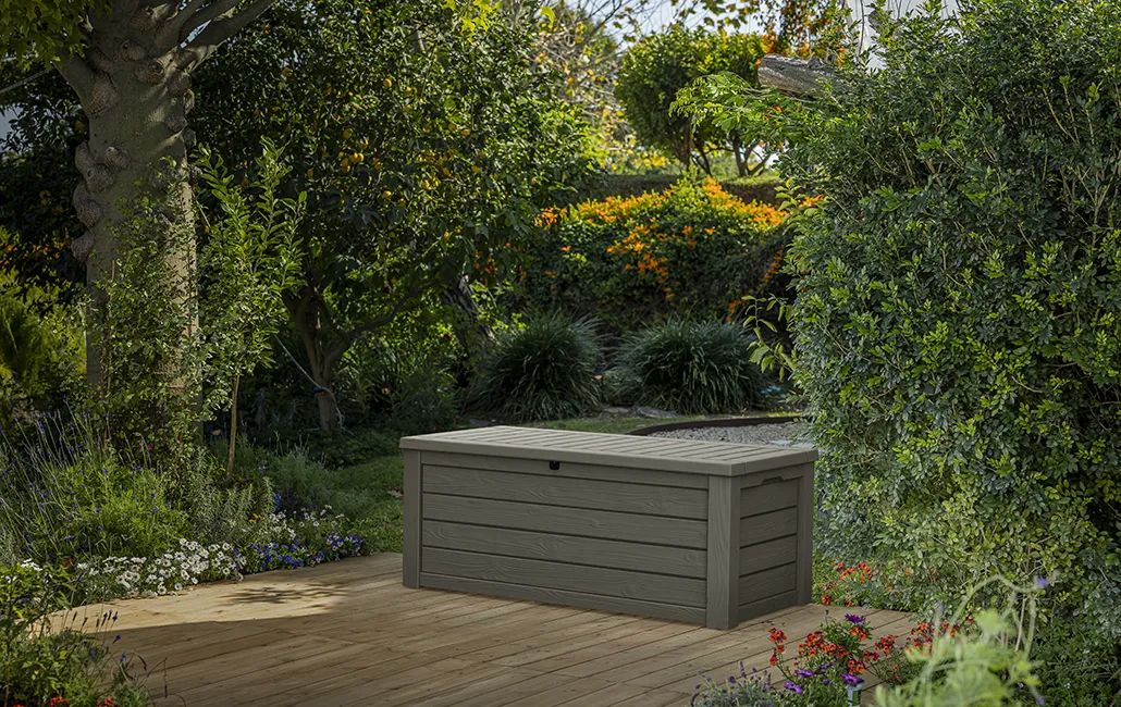 150 Gallon Outdoor Storage Box Westwood Taupe - Keter US