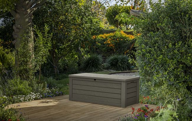 150 Gallon Outdoor Storage Box Westwood Taupe - Keter US