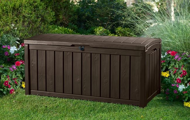 Glenwood Brown 101 Gallon Storage Deck Box - Keter US