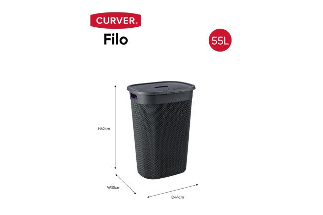 Filo Wasmand 55L - Antraciet