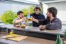 Signature 9x7 Outdoor Bar Shed - Walnut Brown- Keter US
