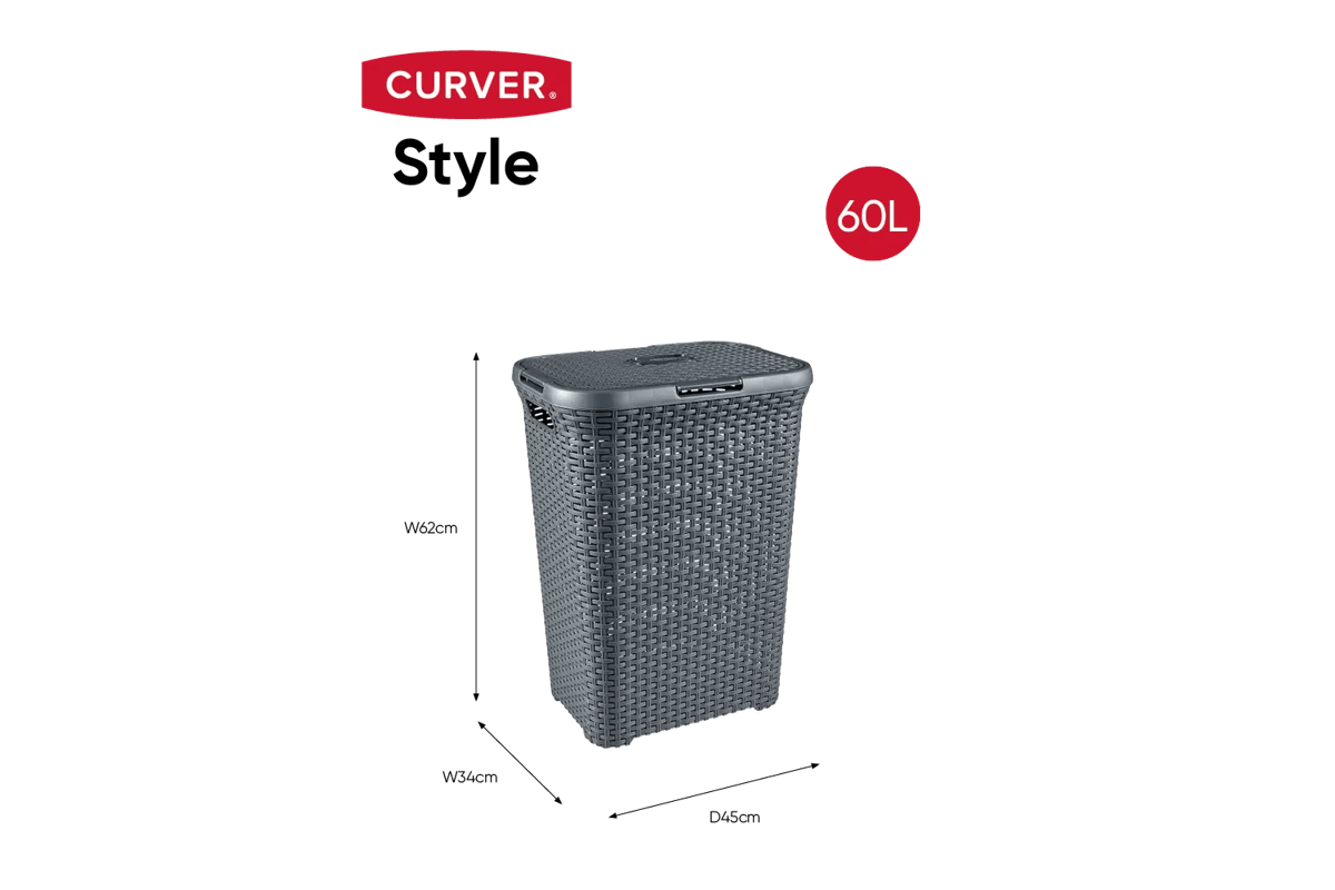 Style Wasmand 60L - Antraciet