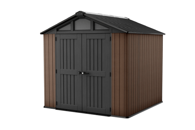 Caseta de exterior Stronghold 8x8 - 252x231x241 cm y 6,3 m2 - Marrón