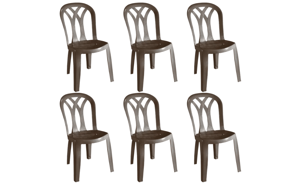 6 כיסאות פטיו - קפוצ'ינו