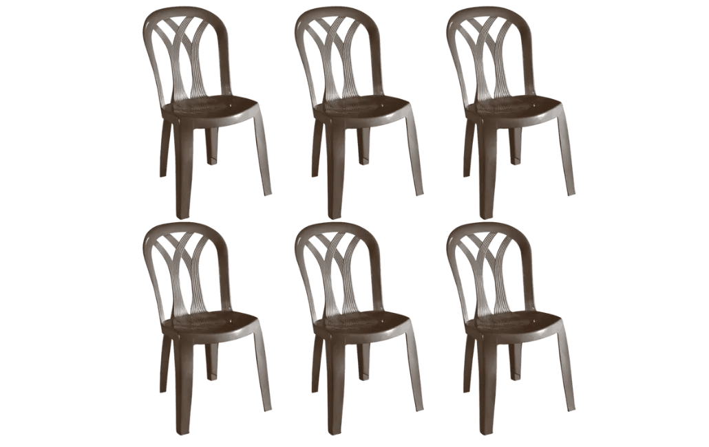 6 כיסאות פטיו - קפוצ'ינו