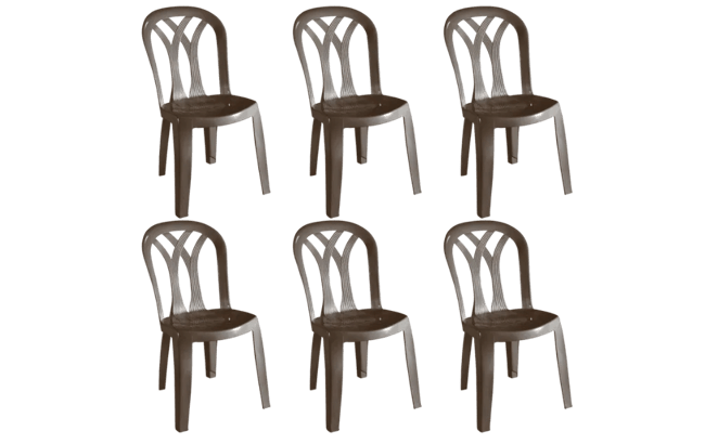 6 כיסאות פטיו - קפוצ'ינו