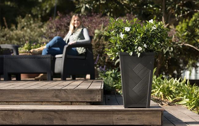 עציץ טזורו 37 ס"מ - חום thumbnail