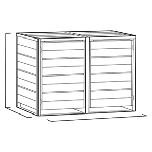 Hide Away 2 x 96 Gal. Trash Can Storage Shed - Keter US