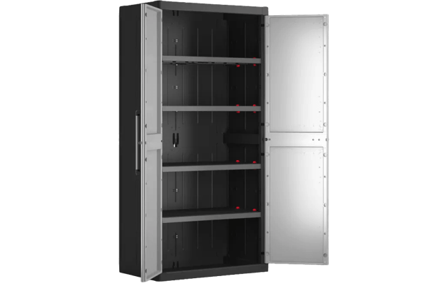 ארון שירות דטרויט XL גבוה  - אפור-שחור thumbnail