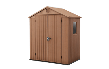 Darwin Shed 6x4ft Double Door - Brown - Small Sheds