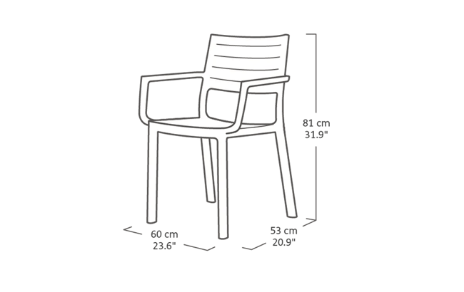 כיסא מטליין - שחור