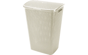 סל כביסה ראטן 55 ליטר - קרם - סלי כביסה