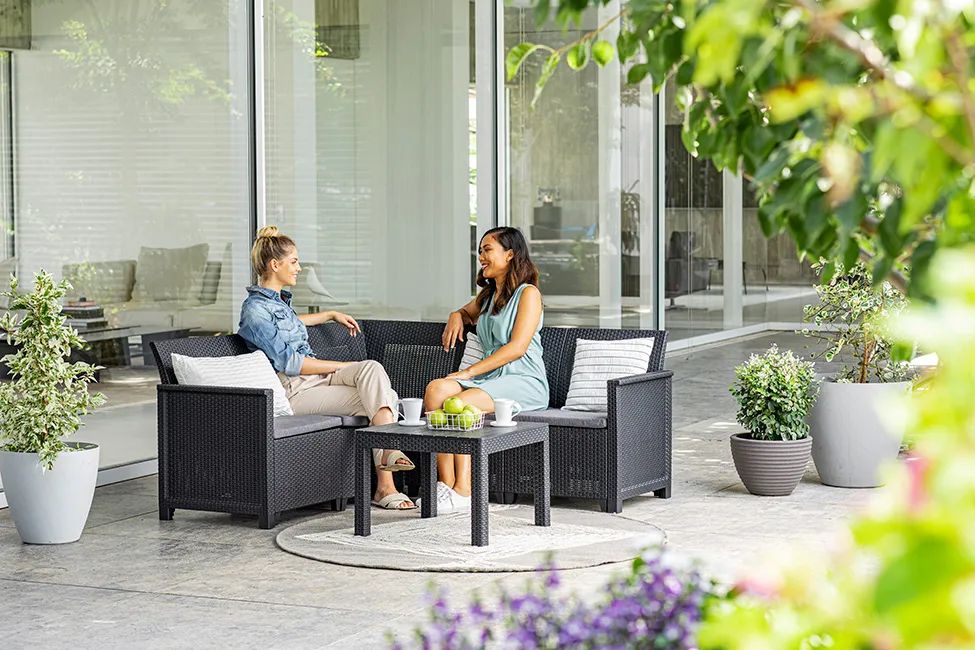 Emma 5 Seater Corner Set - Graphite