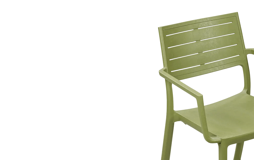 Metaline Chair, Set of 4 - Olive Green