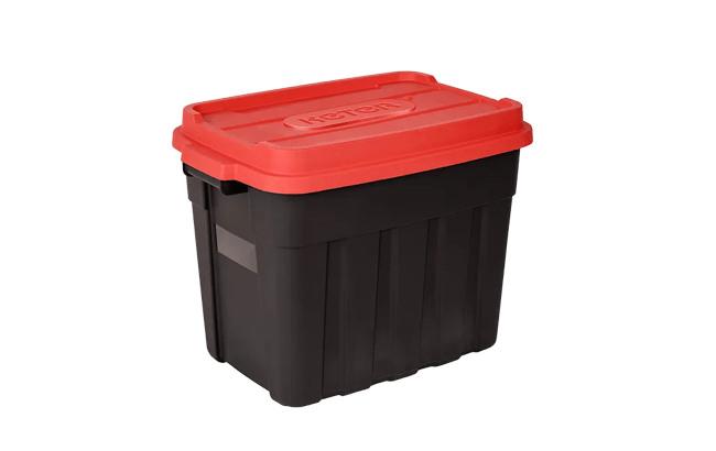 Tuff Box  68L Storage Boxes with Lid  Set of 3 - Black