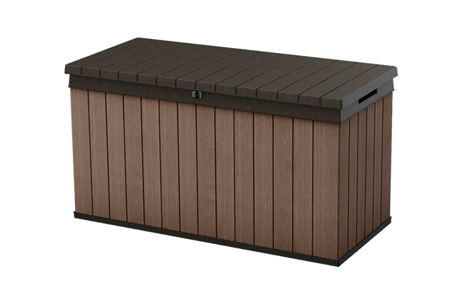 Arcón de exterior Darwin - 142,5x65,3x78,2 y 570L - Marrón