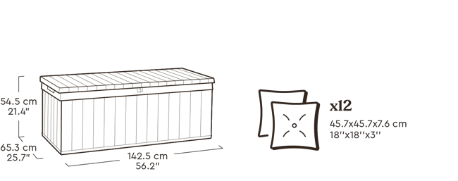 Darwin Brown 100 Gallon Storage Deck Box - Keter US