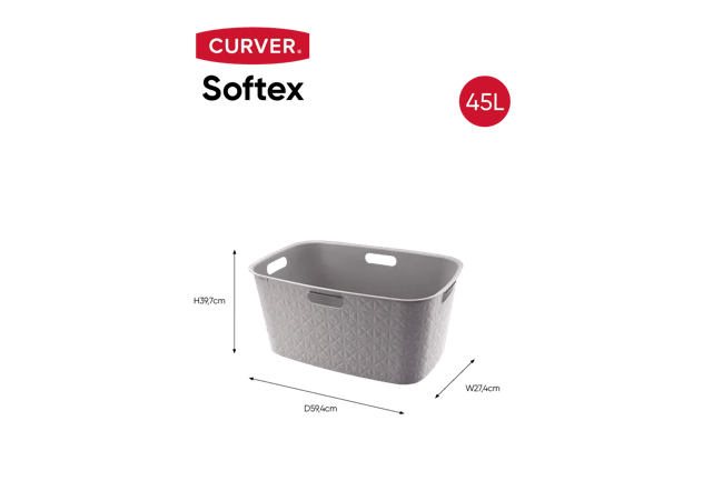 סל כביסה סופטקס 45 ליטר - 