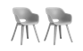 Akola Kuipstoel - set van 2 - 55x56x80cm - Grijs