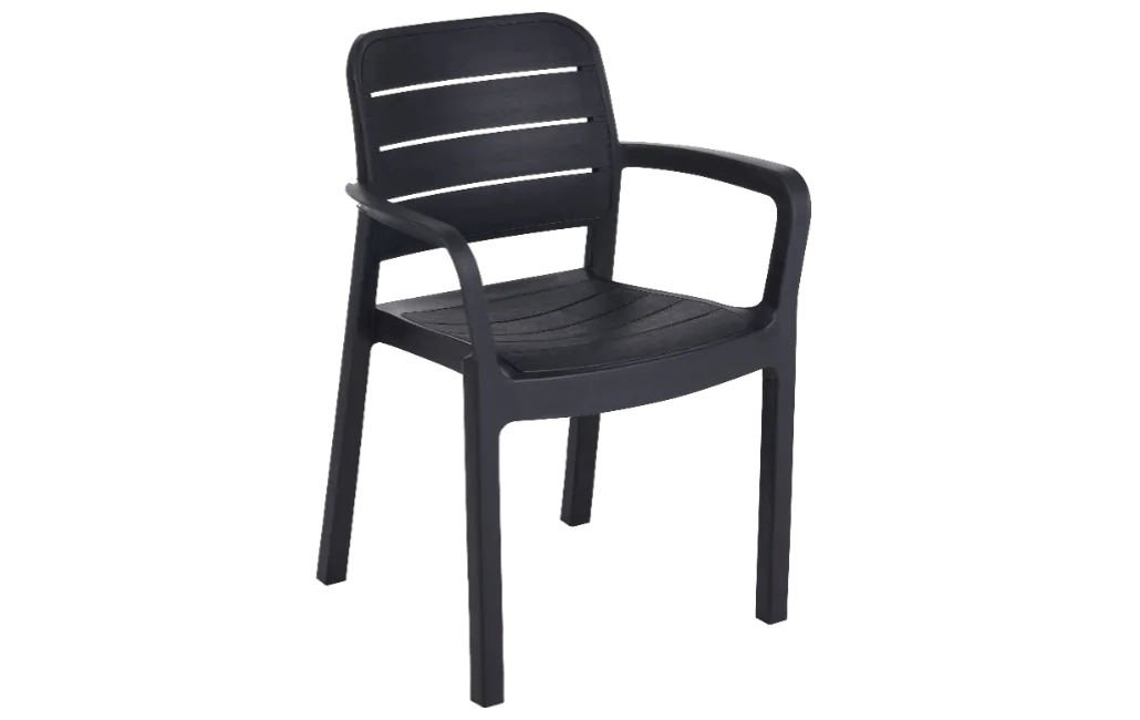 Chaise Tisara - Lot de 6 - Anthracite