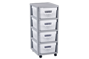 Infinity Dots Ladesysteem 4x11L - Wit - Opbergen