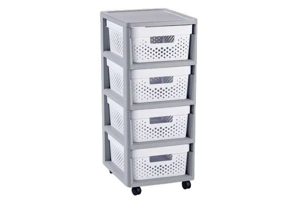 Infinity Dots Ladesysteem 4x11L - Wit - Opbergen