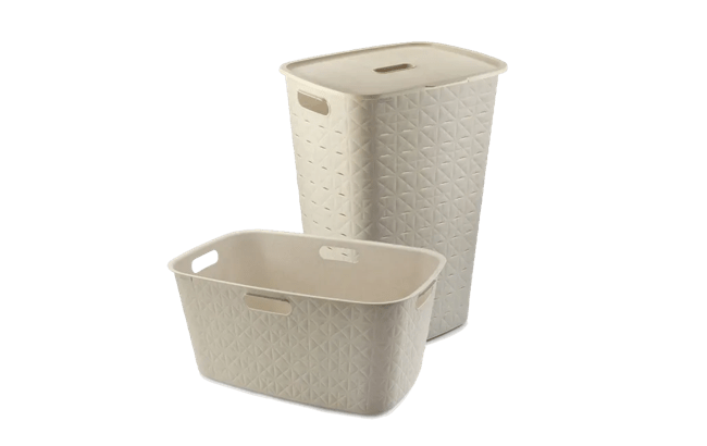 סל כביסה סופטקס 56 ליטר - קרם