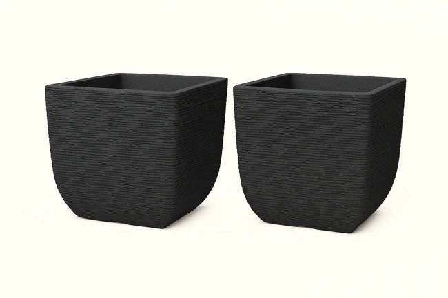 Cotswold Square Planter 38cm Set of 2 - Millstone Grey