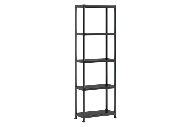 Plus Lagerregal – 5 Böden - Schwarz/Grau
