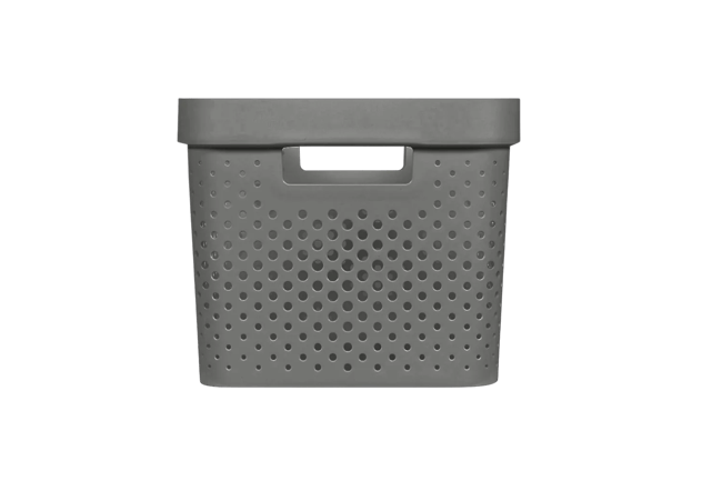 Infinity Dots Opbergbox 17L - Antraciet