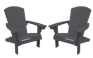 Lot de 2 fauteuils Adirondack - Anthracite