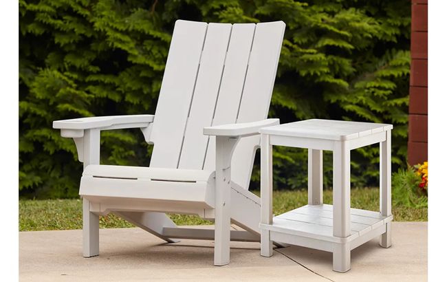 Modern White Outdoor Adirondack Chair - Keter US