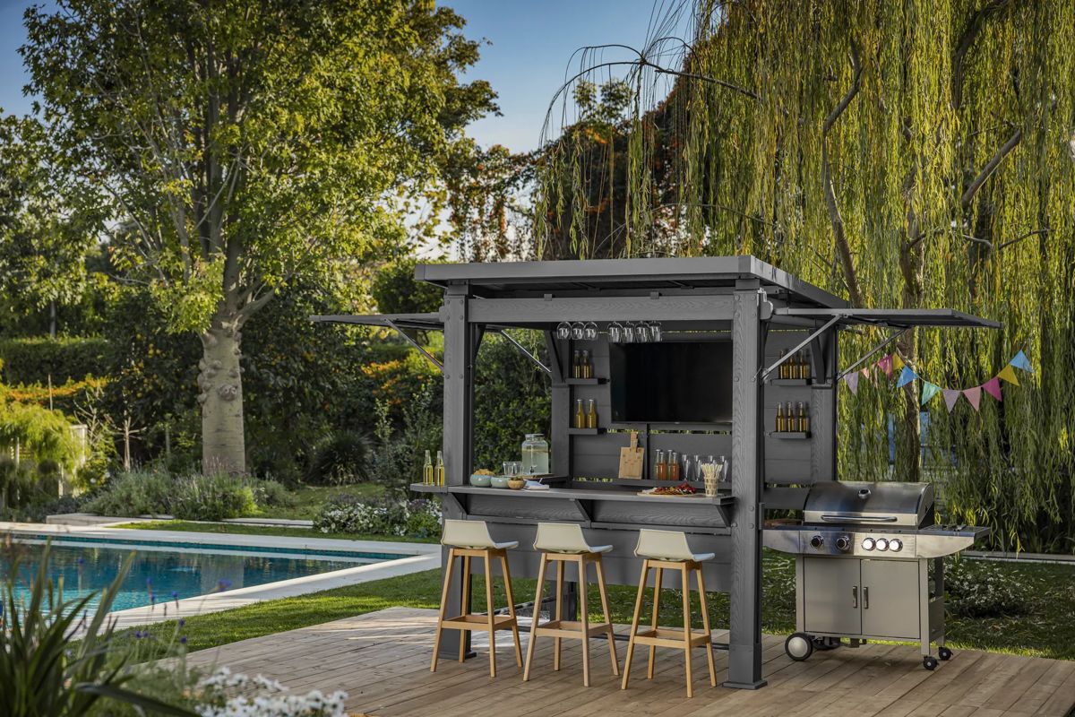 Bar Grill Gazebo Signature 247x200x238 cm  - Marrón