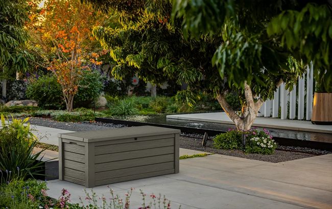 150 Gallon Outdoor Storage Box Westwood Taupe - Keter US