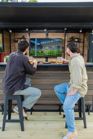 Signature 9x7 Outdoor Bar Shed - Walnut Brown- Keter US